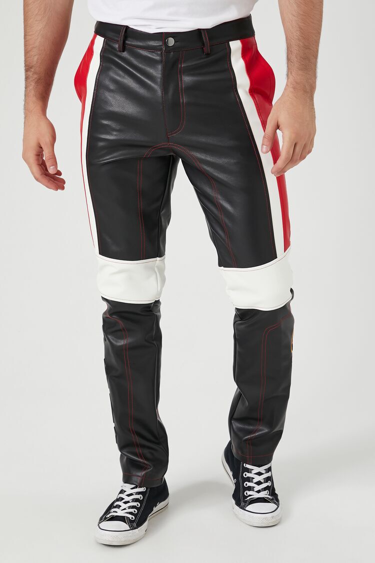 Black And White Leather Pant For Man | Buy Pants Online